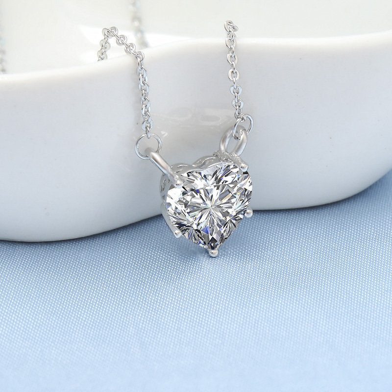 Pendant Moissanite Necklace Clavicle Chain - Urban Stylez Outlet 
