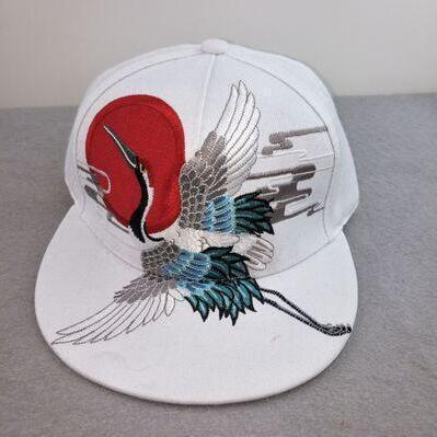Adjustable Crane Embroidered Baseball Hat