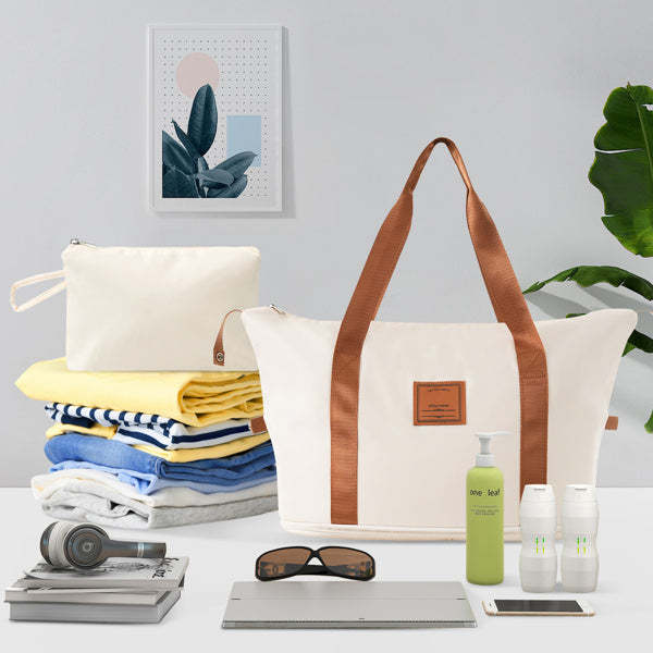 Hardshell Luggage Sets 3 Piece Carry-on Suitcases With Wheels, TSA Lock For Men Women-White