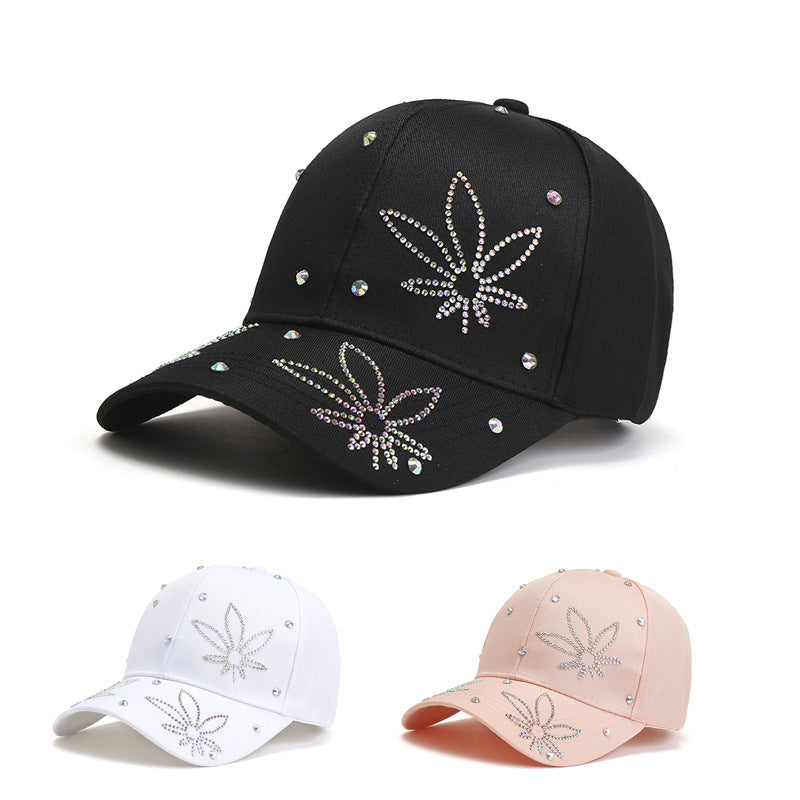 Women's All-match Rhinestone Baseball Cap Makes Your Face Look Smaller