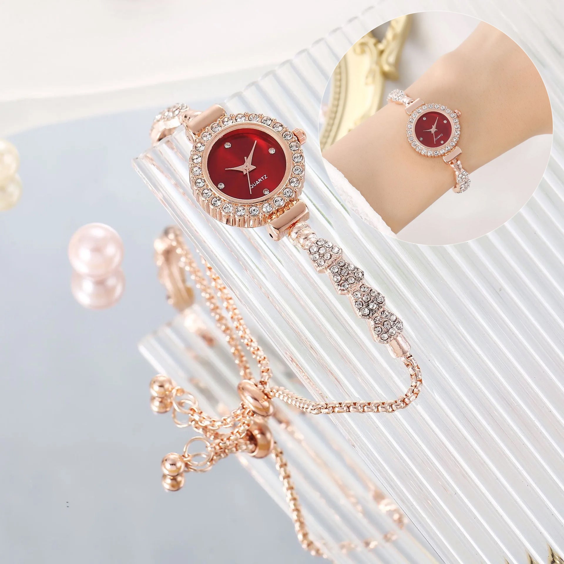 Luxury Women's Watch Gold Fine Strap For Bracelet Relojes Jewelry