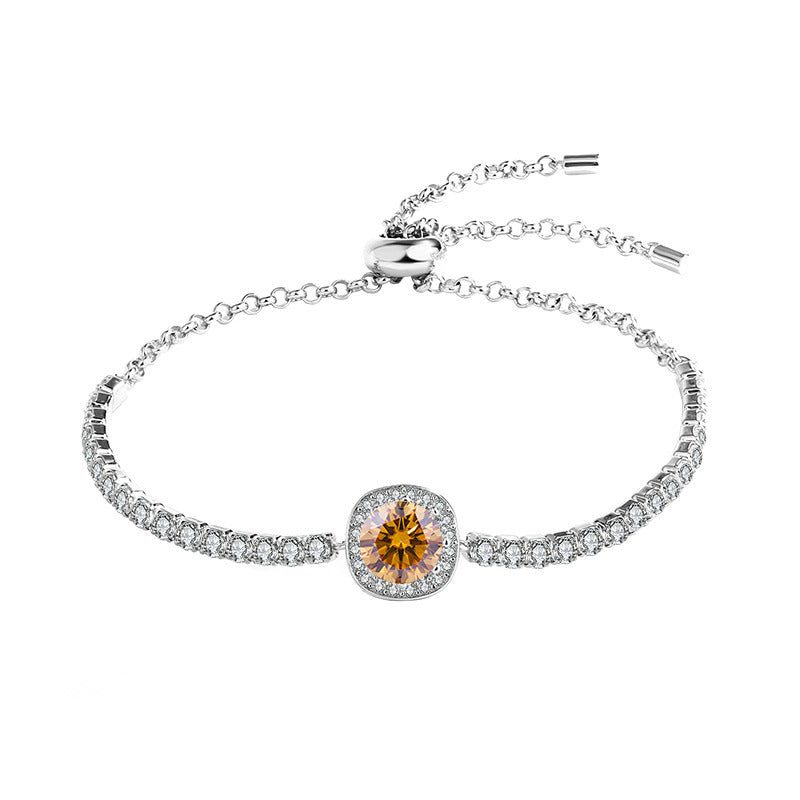 1 Karat Silver Moissanite Galaxy Bracelet