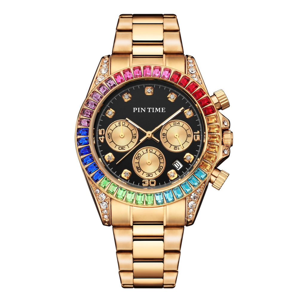 Pin Time Rainbow Chronograph Watch