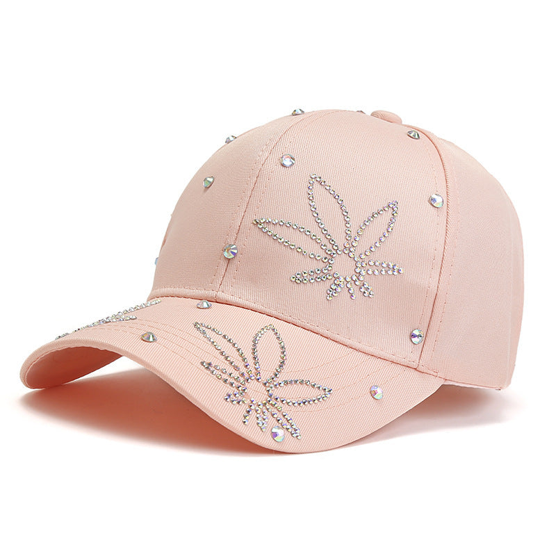 Women's All-match Rhinestone Baseball Cap Makes Your Face Look Smaller