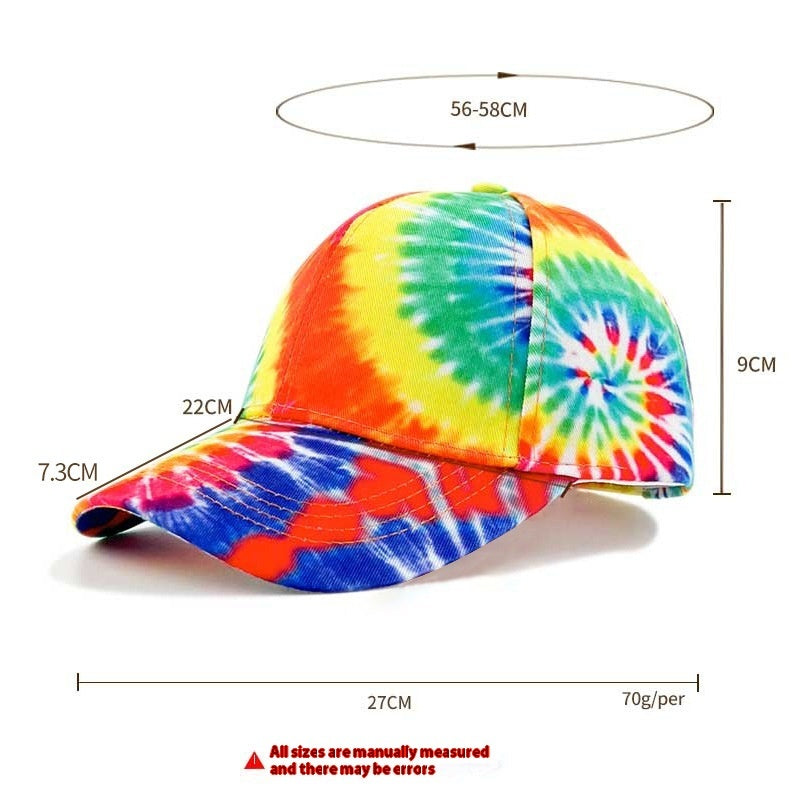Printed Color Blocked Graffiti Duckbill Cap