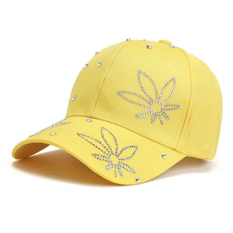 Women's All-match Rhinestone Baseball Cap Makes Your Face Look Smaller