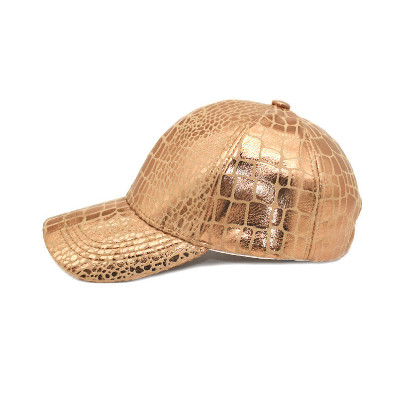 Imitation Crocodile Leather Baseball Cap Fashion & Trend Women