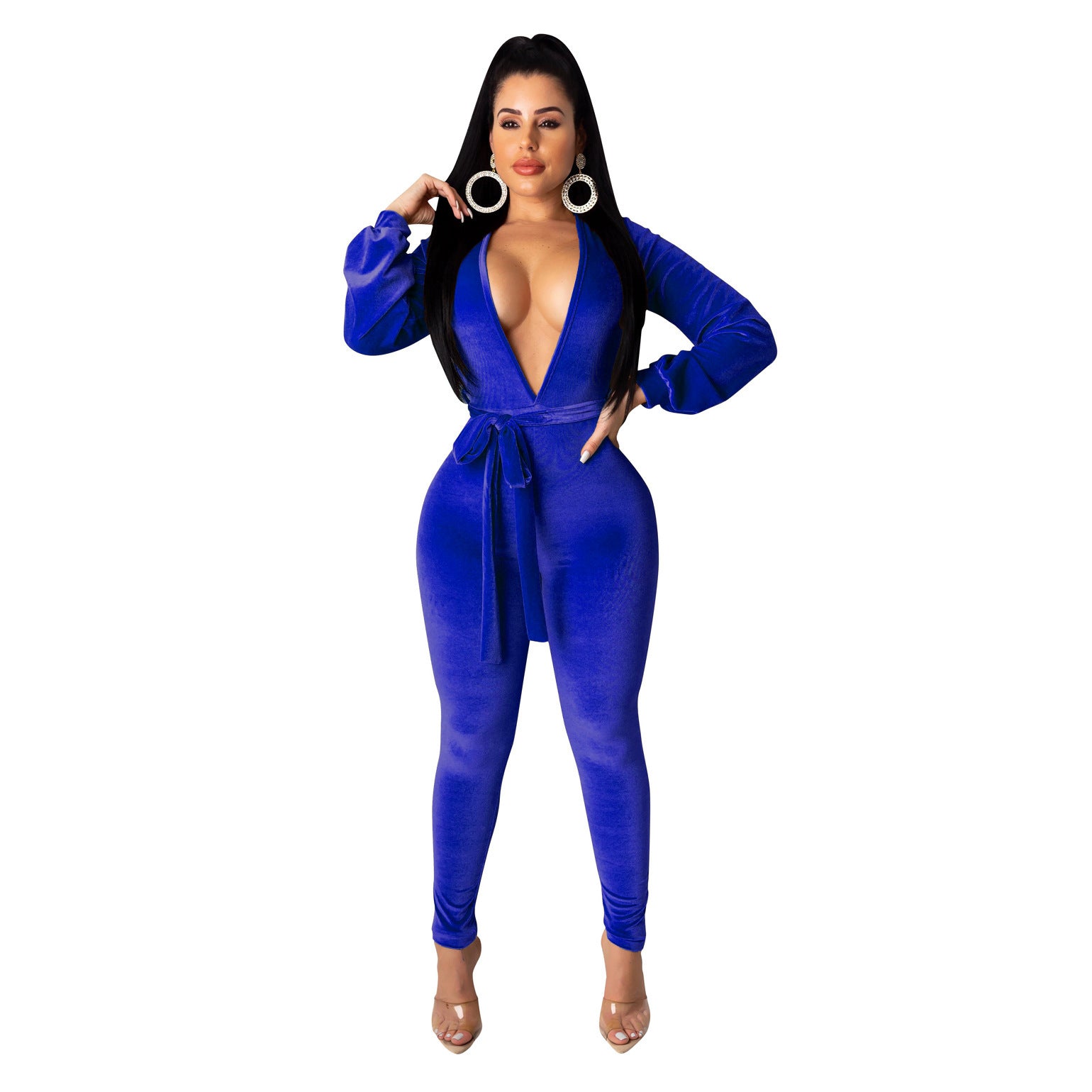 Silver Fox Velvet Jumpsuit