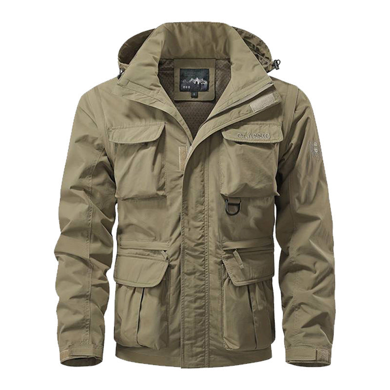 Outdoor Windproof Shell Loose Casual Multi-pocket Workwear Jacket