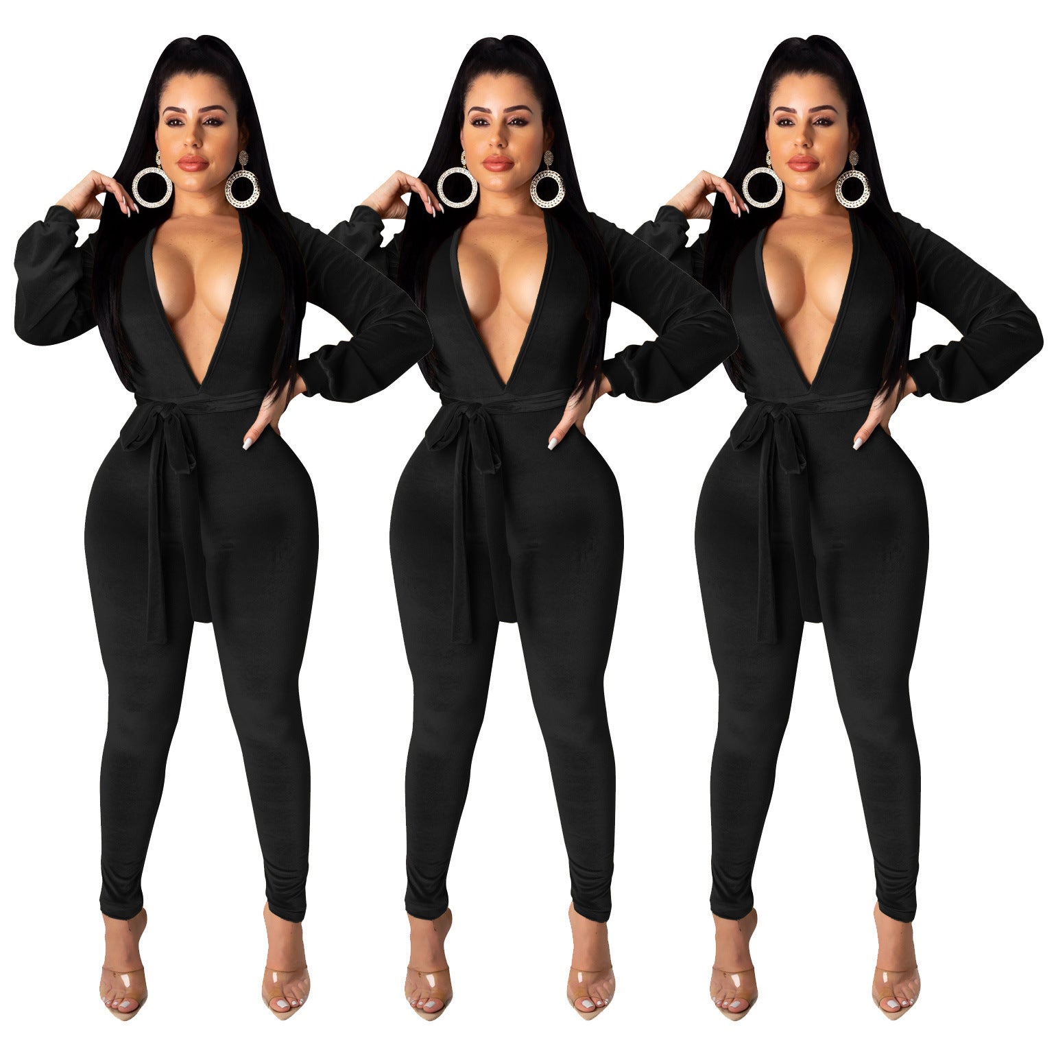 Silver Fox Velvet Jumpsuit