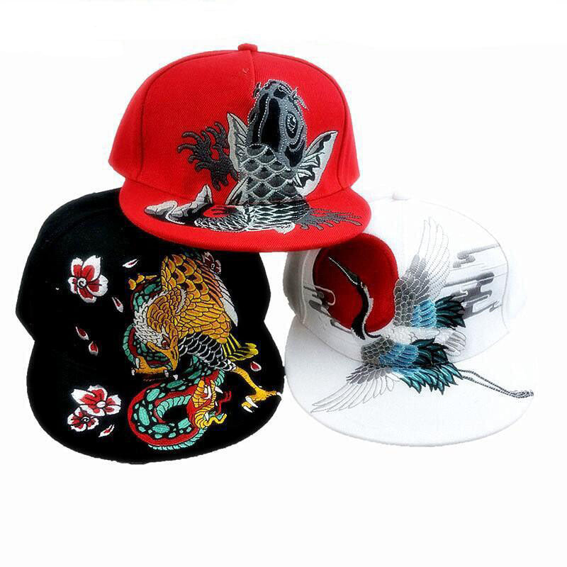 Adjustable Crane Embroidered Baseball Hat