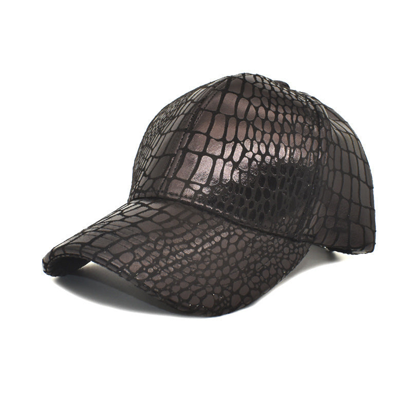 Imitation Crocodile Leather Baseball Cap Fashion & Trend Women