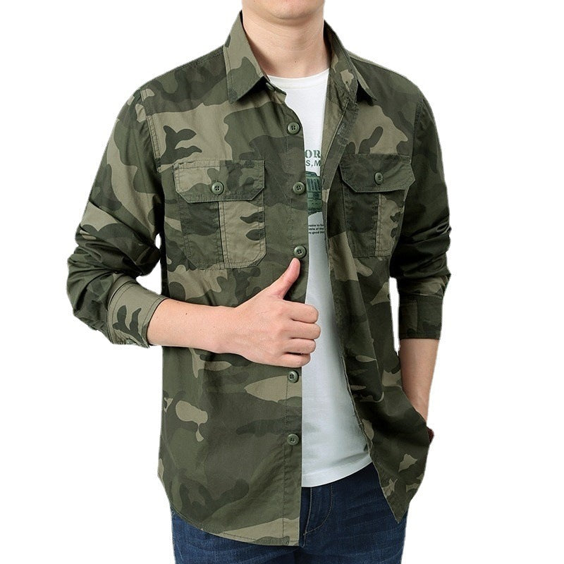 Workwear Loose Outdoor Casual Camouflage Shirt