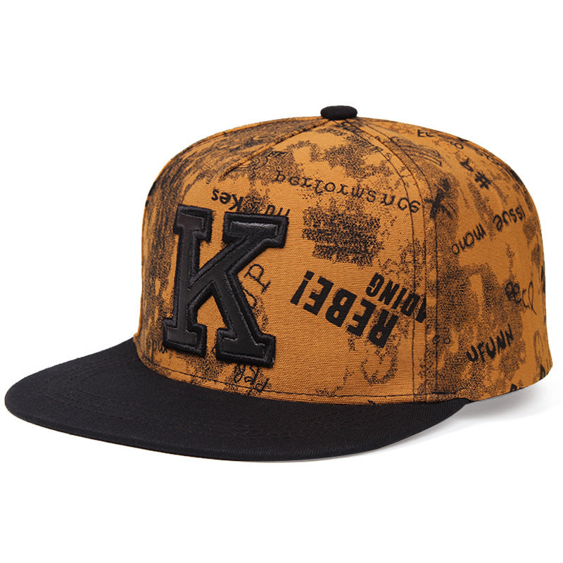 K Letter Baseball Cap Hat Size Adjustable