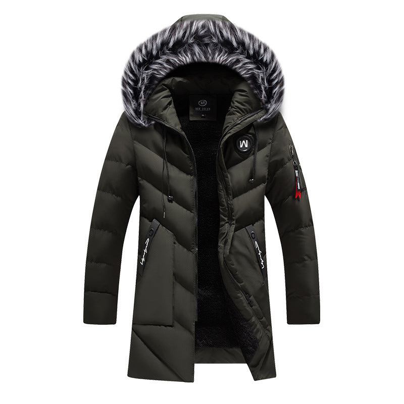Mid-length plus cashmere padded jacket