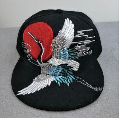 Adjustable Crane Embroidered Baseball Hat