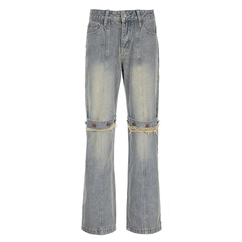 Baggy Wide Leg Jeans Women Vintage Streetwear Washed Denim Pants Grunge Basic Slouchy Trousers