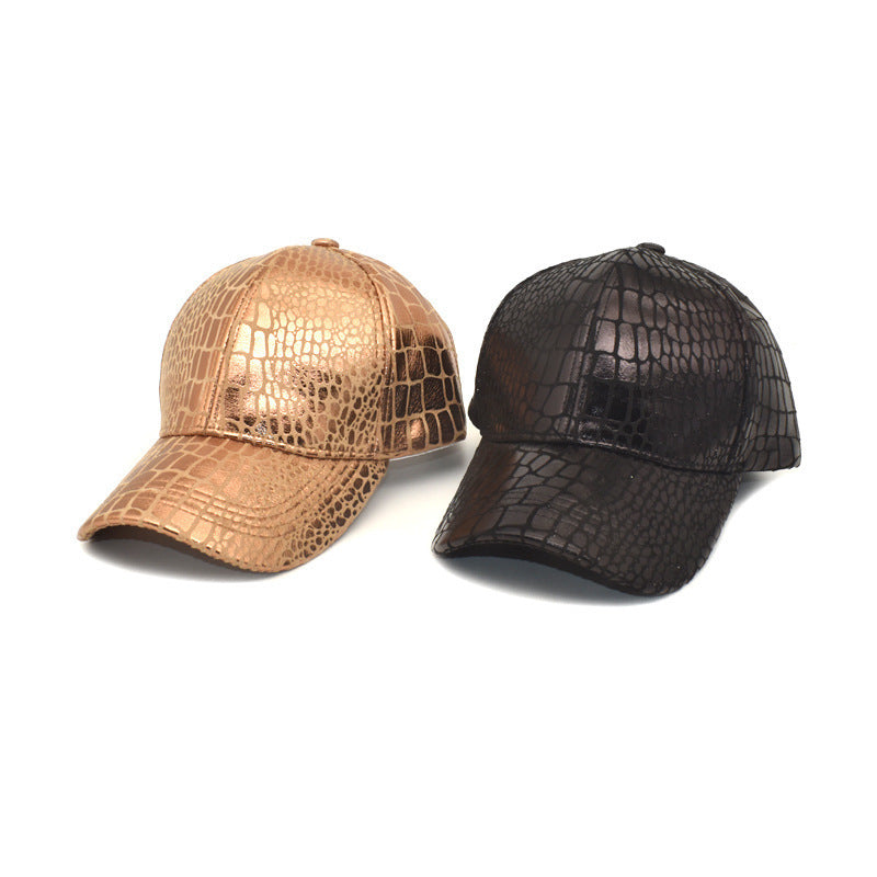Imitation Crocodile Leather Baseball Cap Fashion & Trend Women