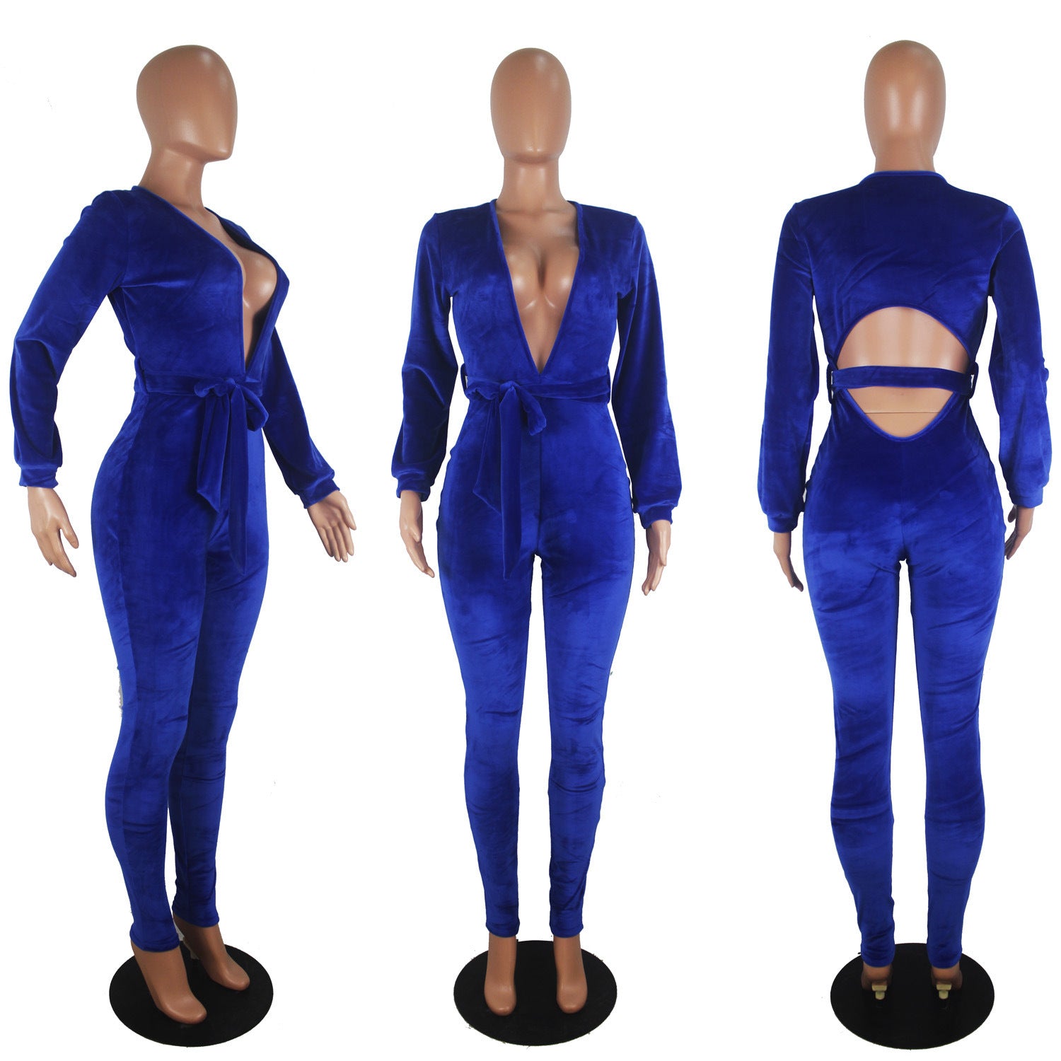 Silver Fox Velvet Jumpsuit