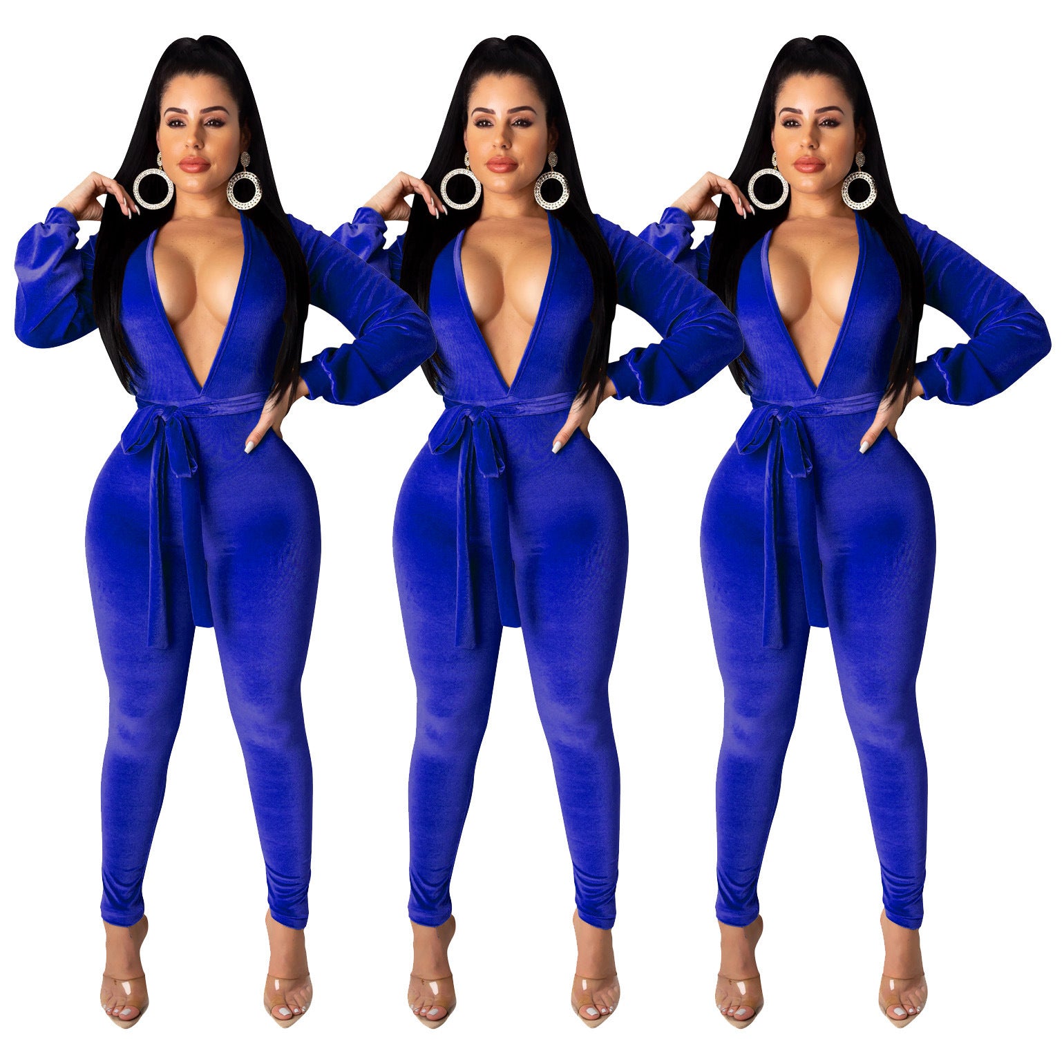 Silver Fox Velvet Jumpsuit