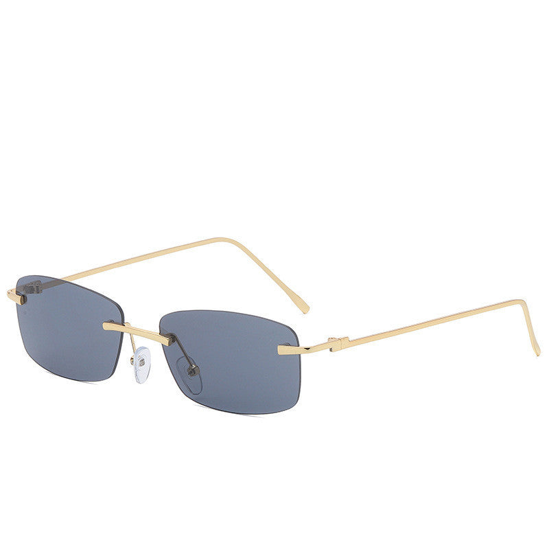 Fashion Rimless Cut-edge Sunglasses Ocean Lens