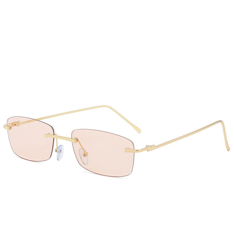 Fashion Rimless Cut-edge Sunglasses Ocean Lens