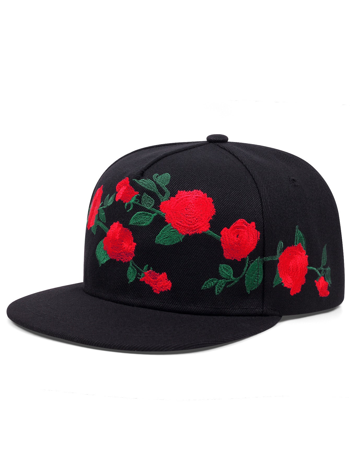 Rose Pure Cotton Embroidery Cap Male