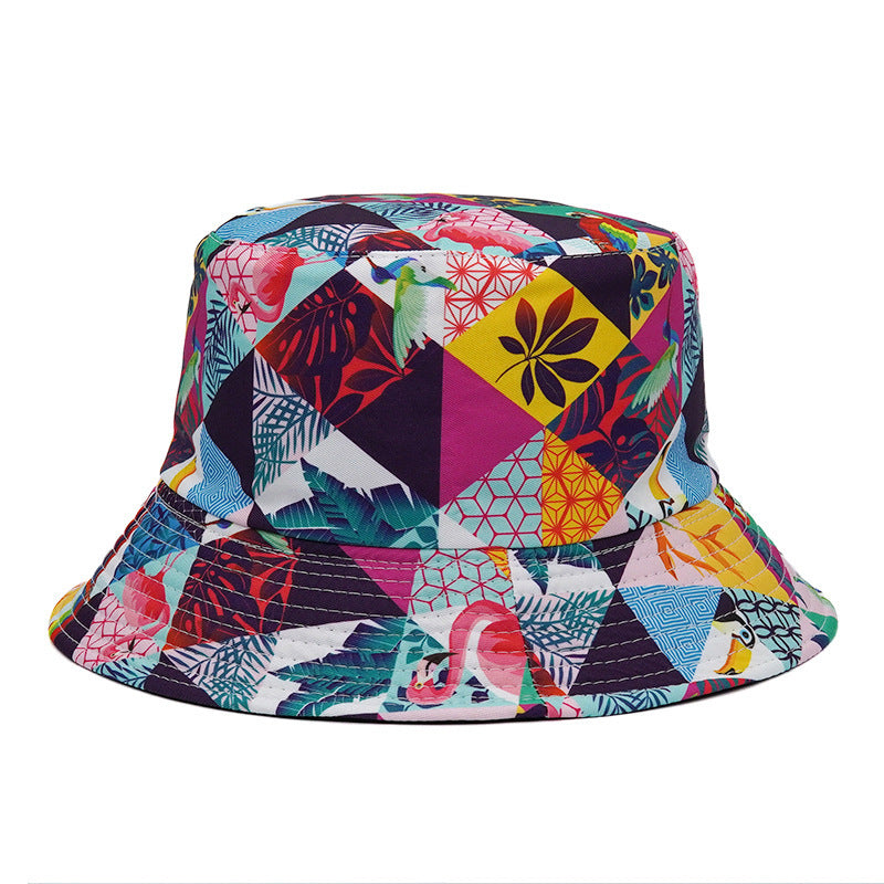 Outdoor Printed Sunshade Double Basin Hat