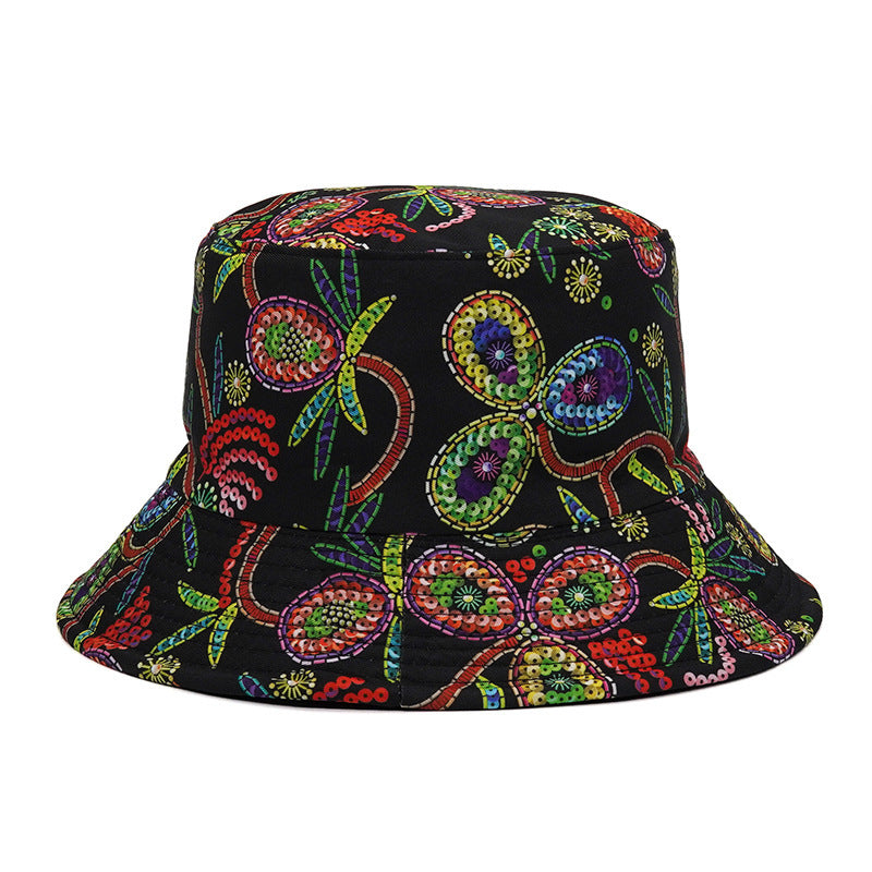 Outdoor Printed Sunshade Double Basin Hat