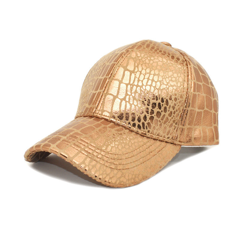 Imitation Crocodile Leather Baseball Cap Fashion & Trend Women