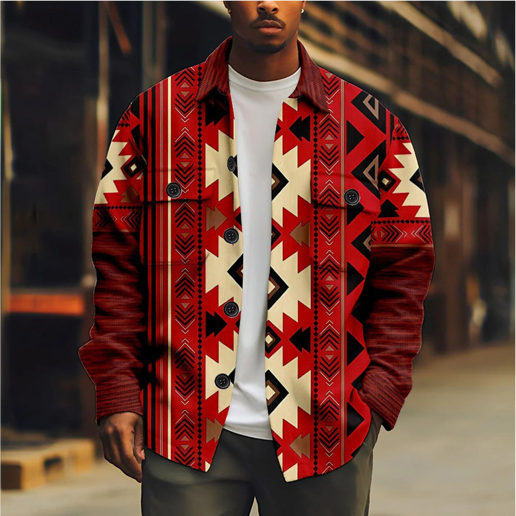 Fashion Individual Casual Printed Men's Jacket