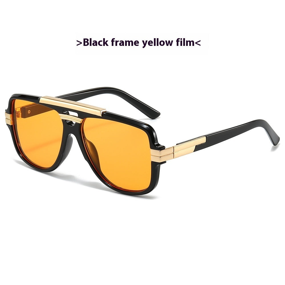 Square Retro Square Sunglasses Fashion Metal Sunglasses
