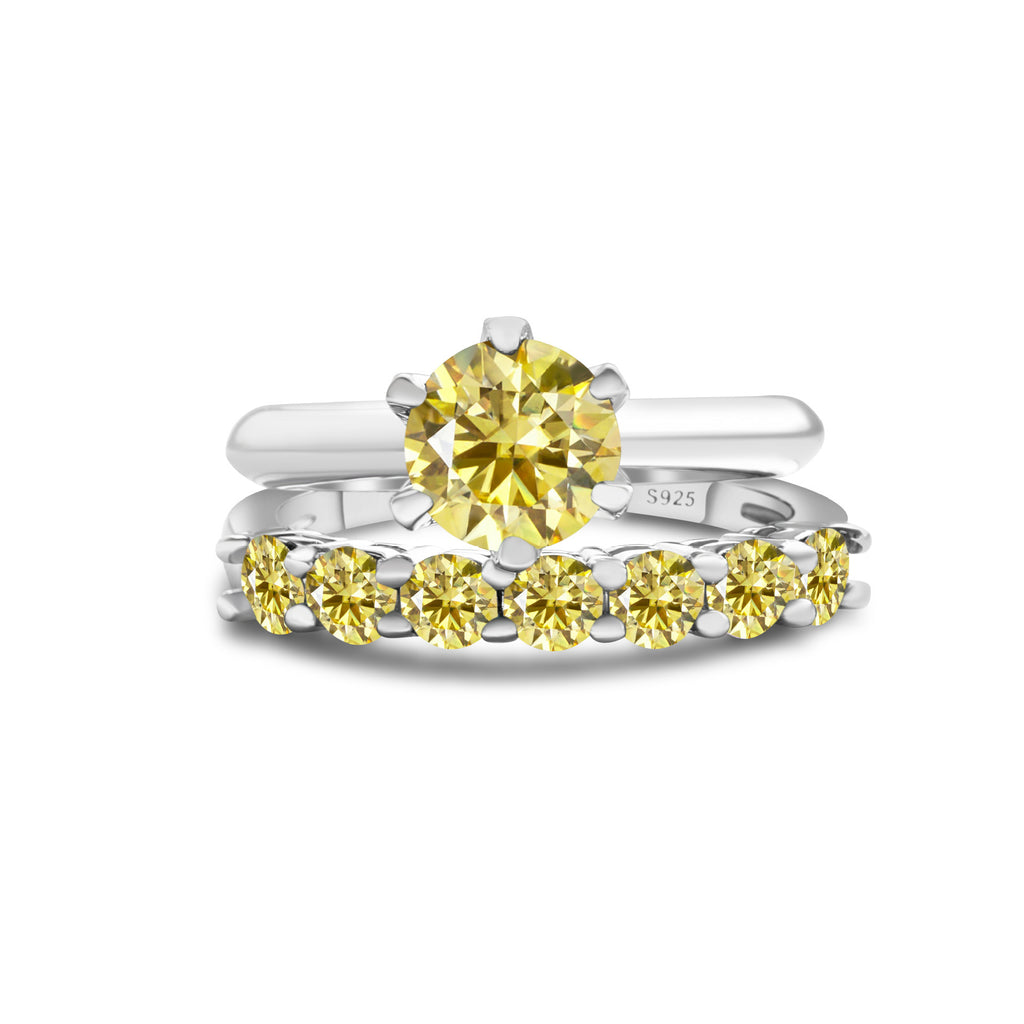 S925 Sterling Silver Moissanite Suit