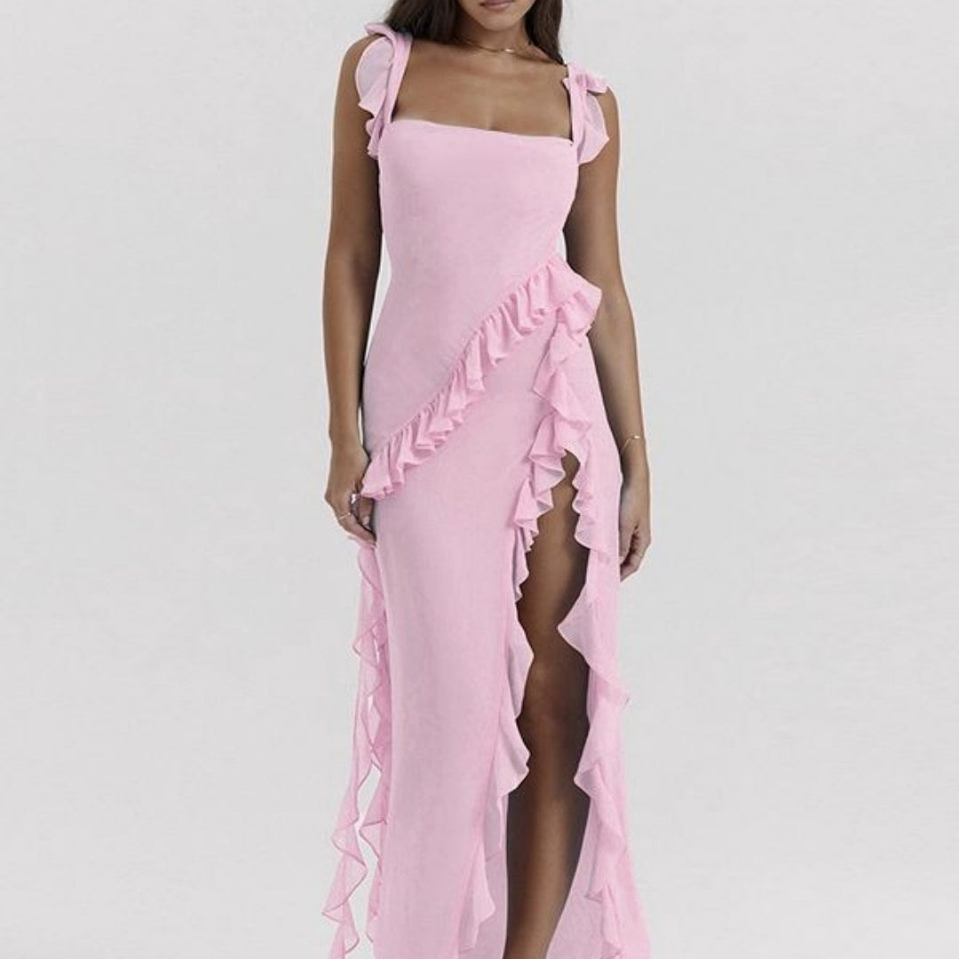 Female Summer Fashionable Stringy Selvedge Stitching Temperament Dress - Urban Stylez Outlet 