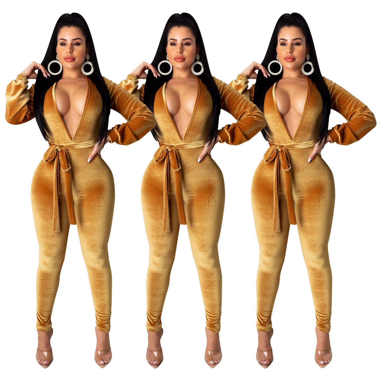 Silver Fox Velvet Jumpsuit